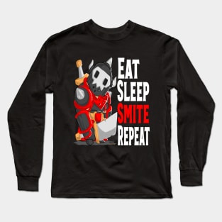 Eat Sleep Smite Repeat Fantasy Knight Long Sleeve T-Shirt